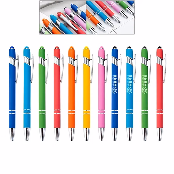 Engraved Alpha Soft Stylus Touch Pen