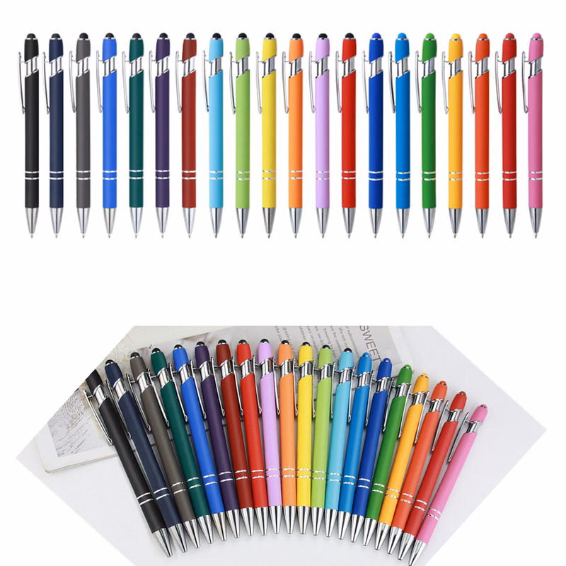 Soft-Touch Metal Pens w/ Stylus