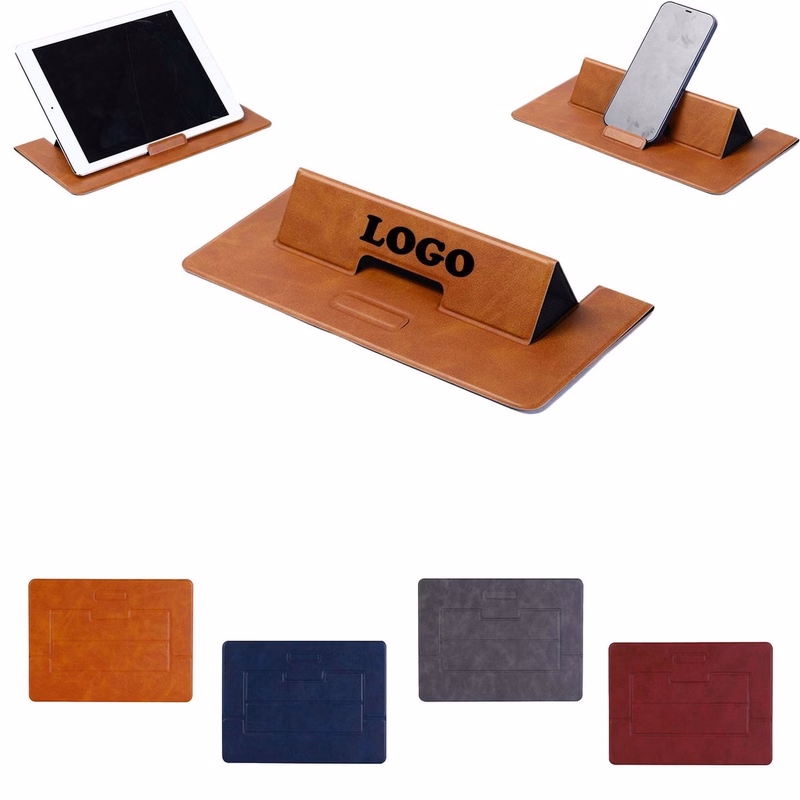 MOQ 50 Piece Leather Desktop Foldable Stand