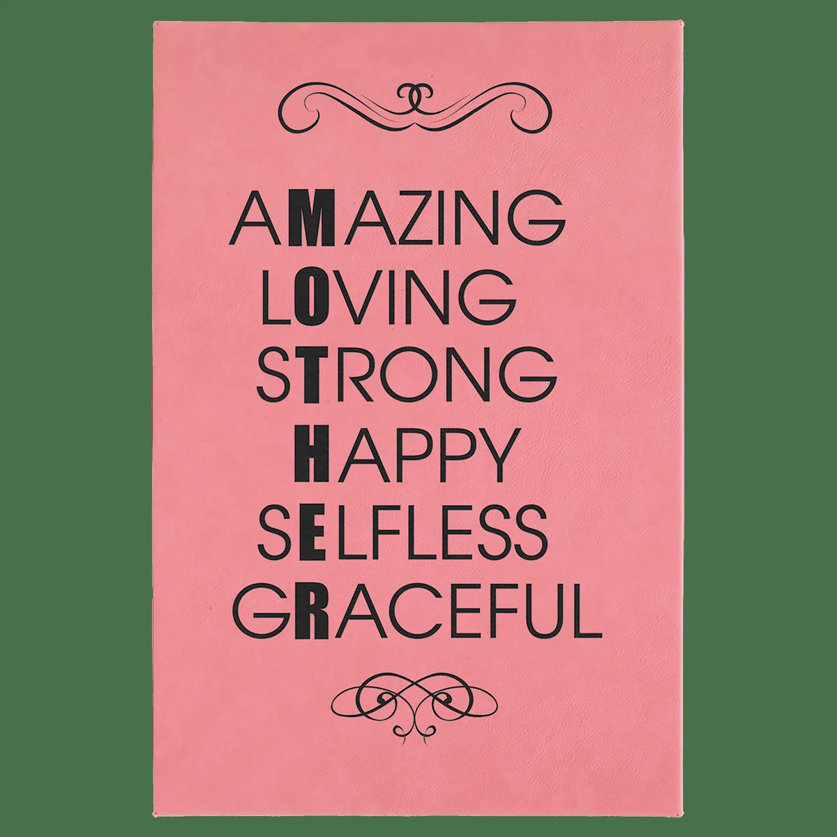 12" x 18" Pink Leatherette Wall Decor with Sawtooth Hanger 1