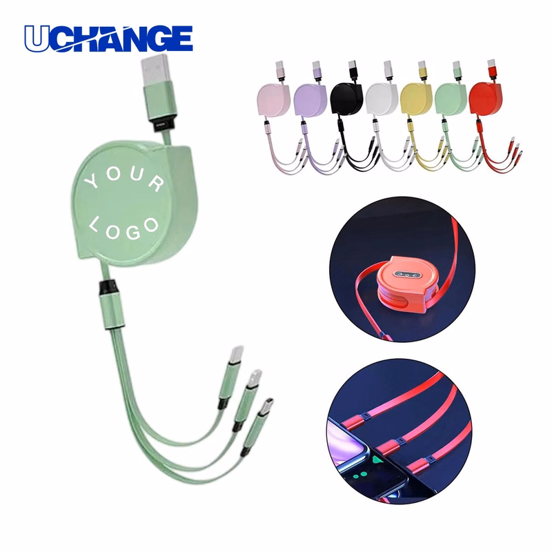 Multi Device USB Cable Charger with Three Connectors