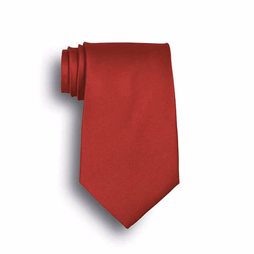 Red Polyester Satin Tie