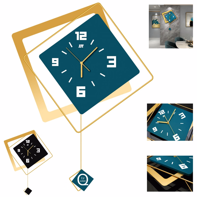 Diamond-Shaped Wall Clock