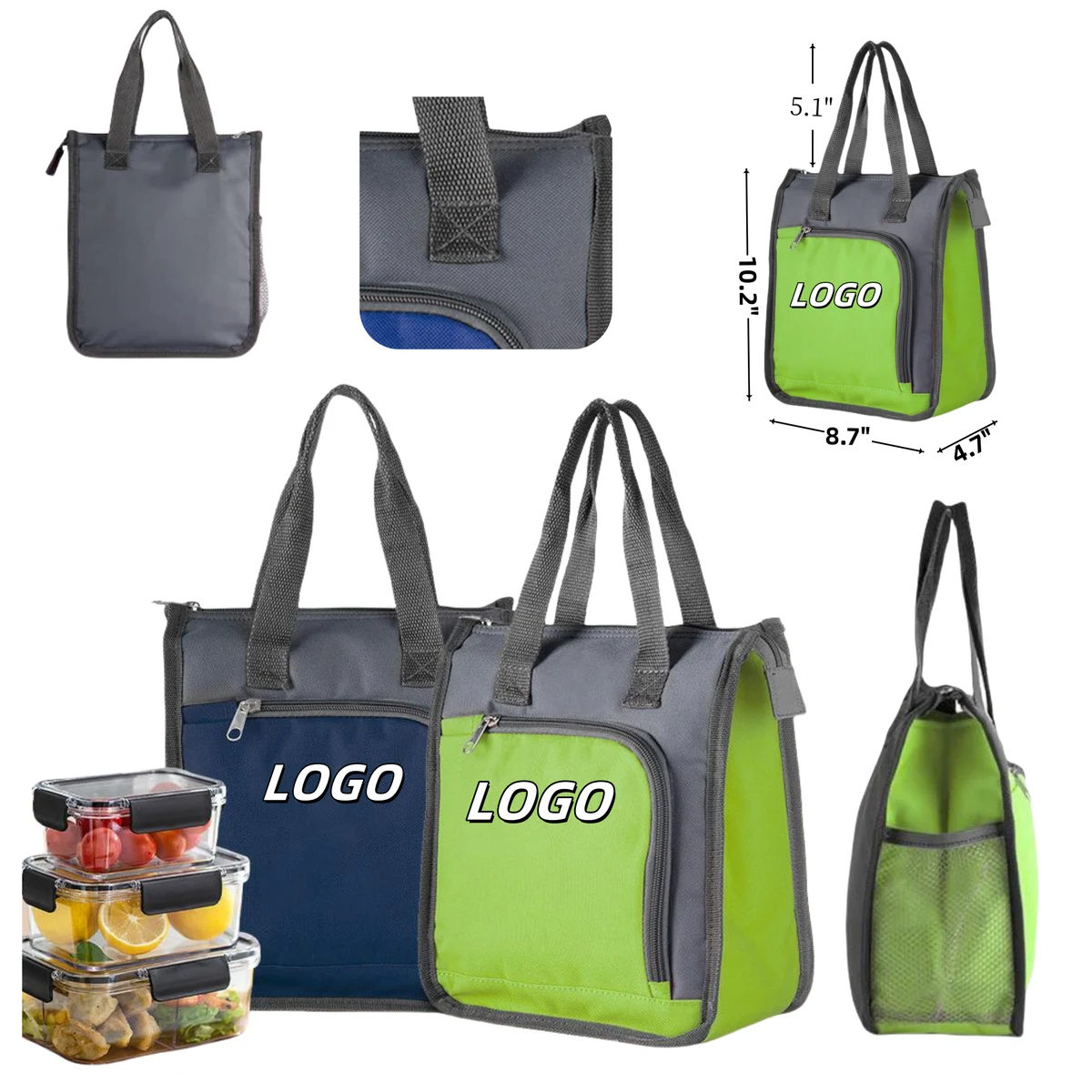 Heat-preserving Hand-held Oxford Cloth Bento Bag 1