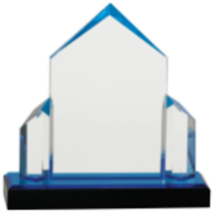 7" x 7" Blue Jewel Post Impress Award 1