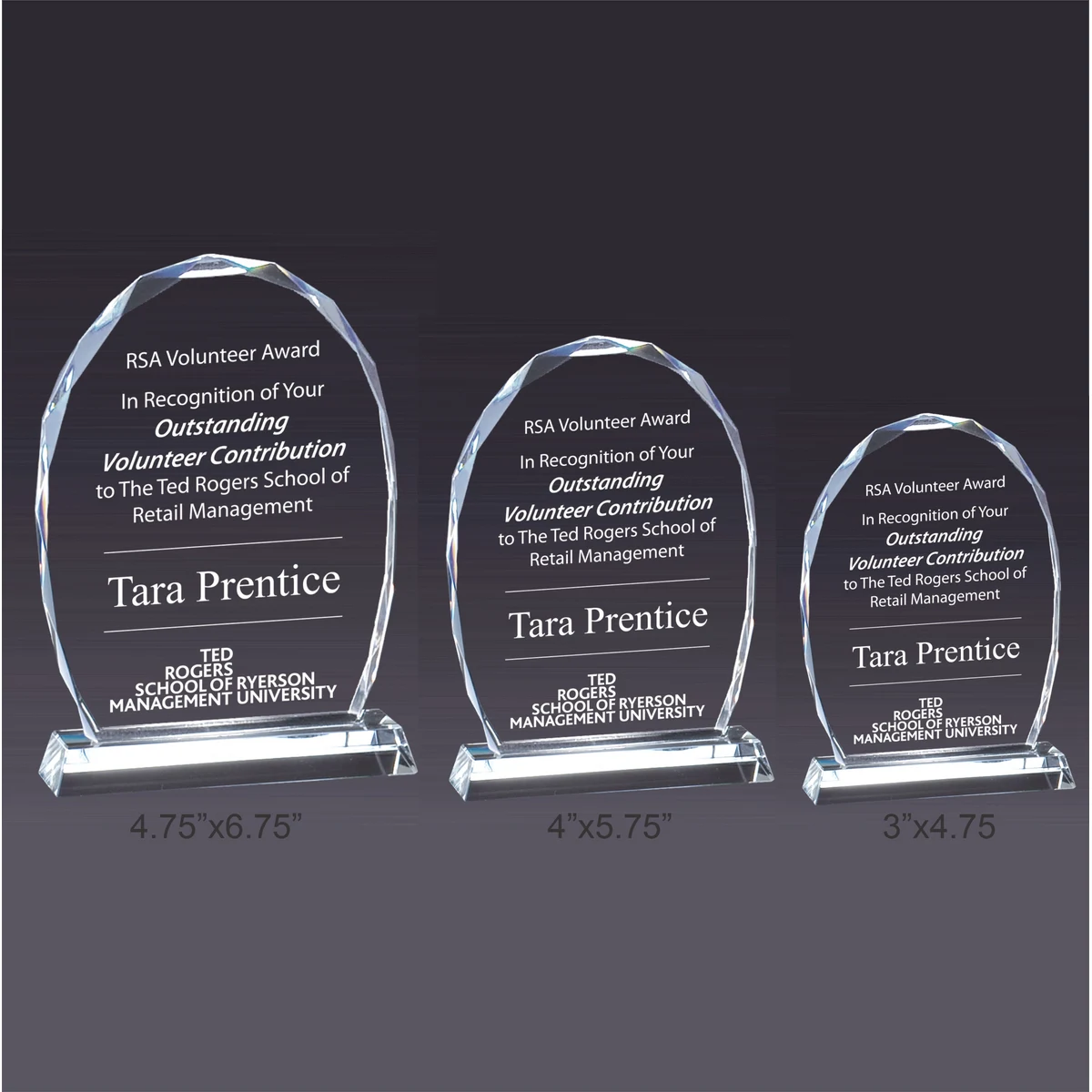 Oval Facet Crystal On Pedestal Base (7" , 8" or 9") 1