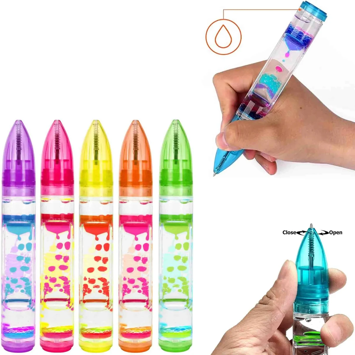 Multi Colored Liquid Motion Bubbler Pen 1