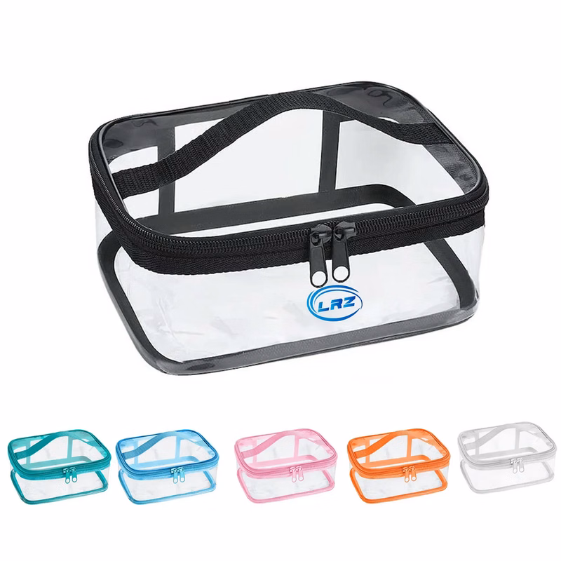 Clear Waterproof Makeup Bags with Zipper and Handle