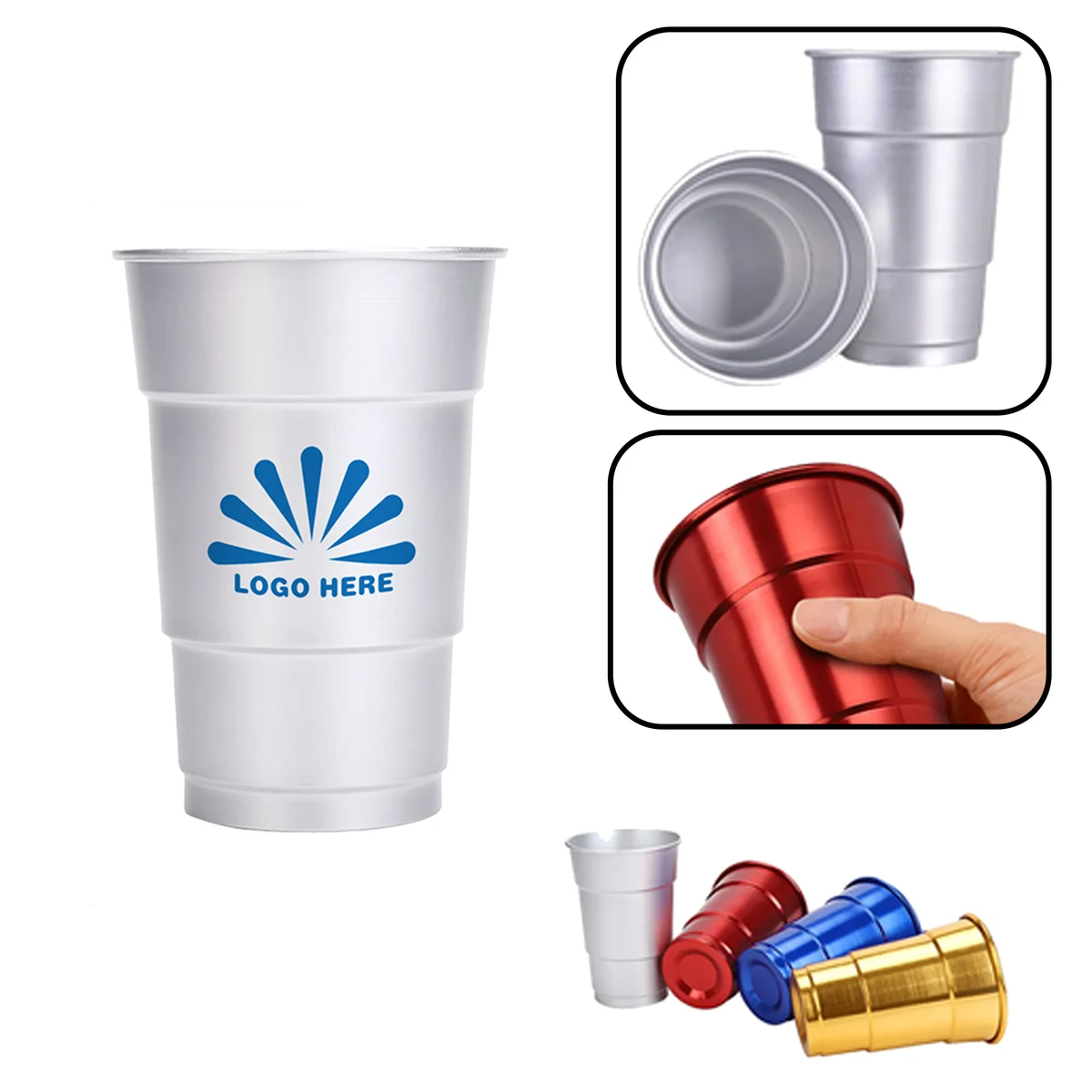 MOQ 50 PCS Custom Aluminum Cups 1