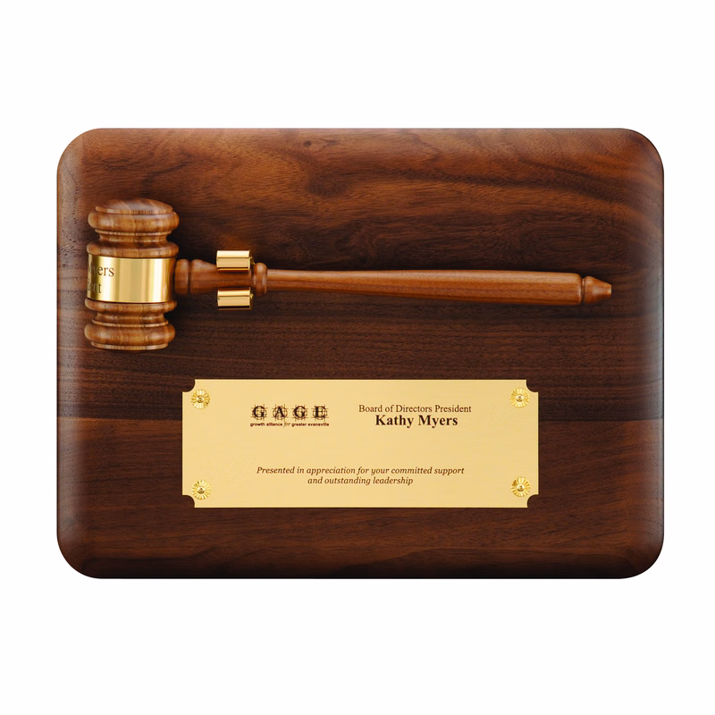 9" x 12" Gavel Plaque