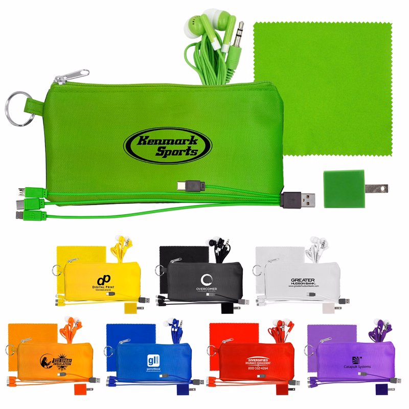 Large Stretchy Wall, Cable, Cloth & Buds Set