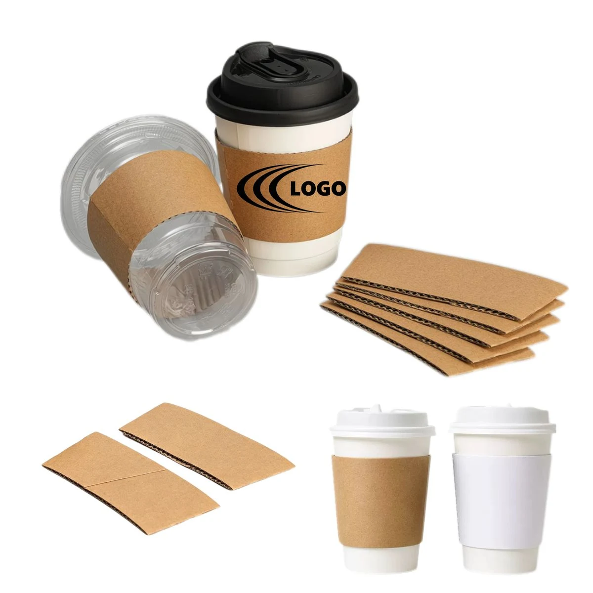 12-16oz Custom Full Color Coffee Cup Sleeves 1