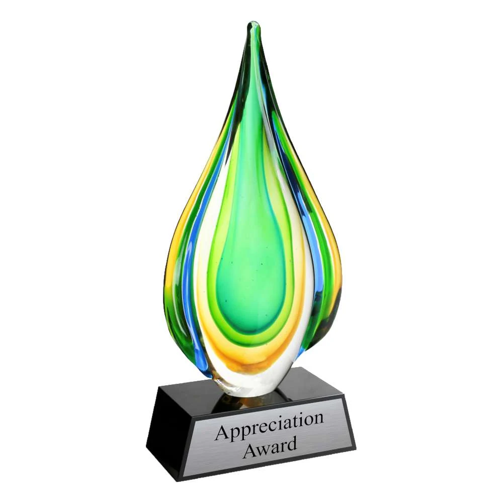 Rainforest Art Glass 13" 1