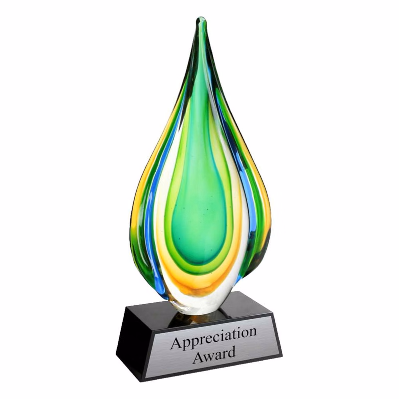 Rainforest Art Glass 13"
