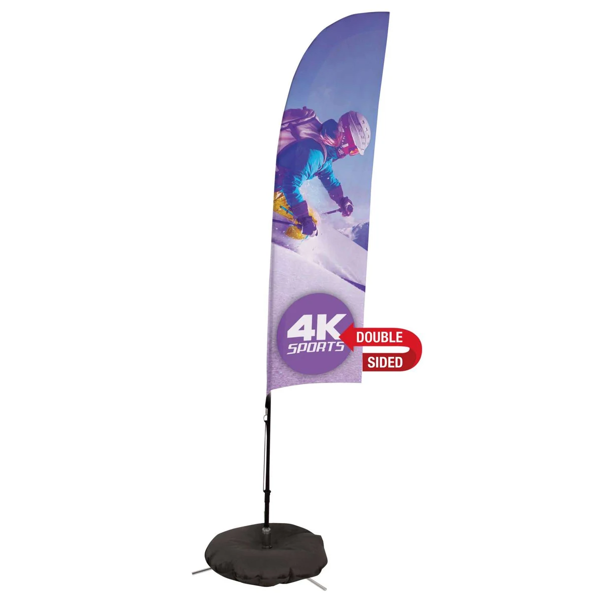 7' Streamline Blade Sail Sign Kit (Double-Sided with Scissor Base) 1