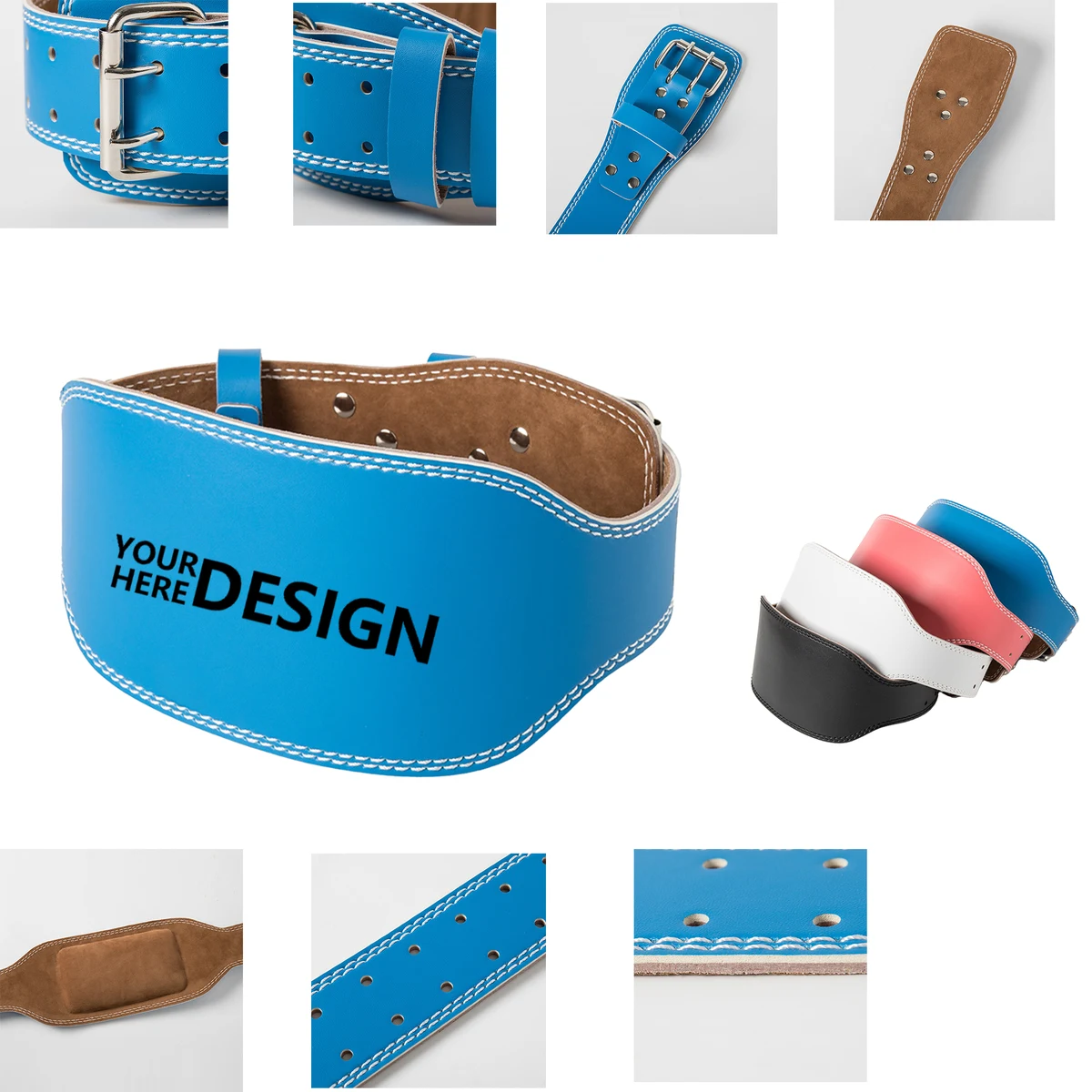 Synthetic Leather Fitness Waistband 1