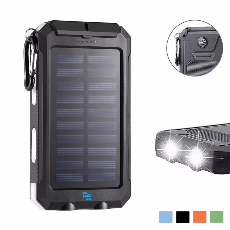10,000mAh Solar Power Bank w/Compass and Waterproof Design