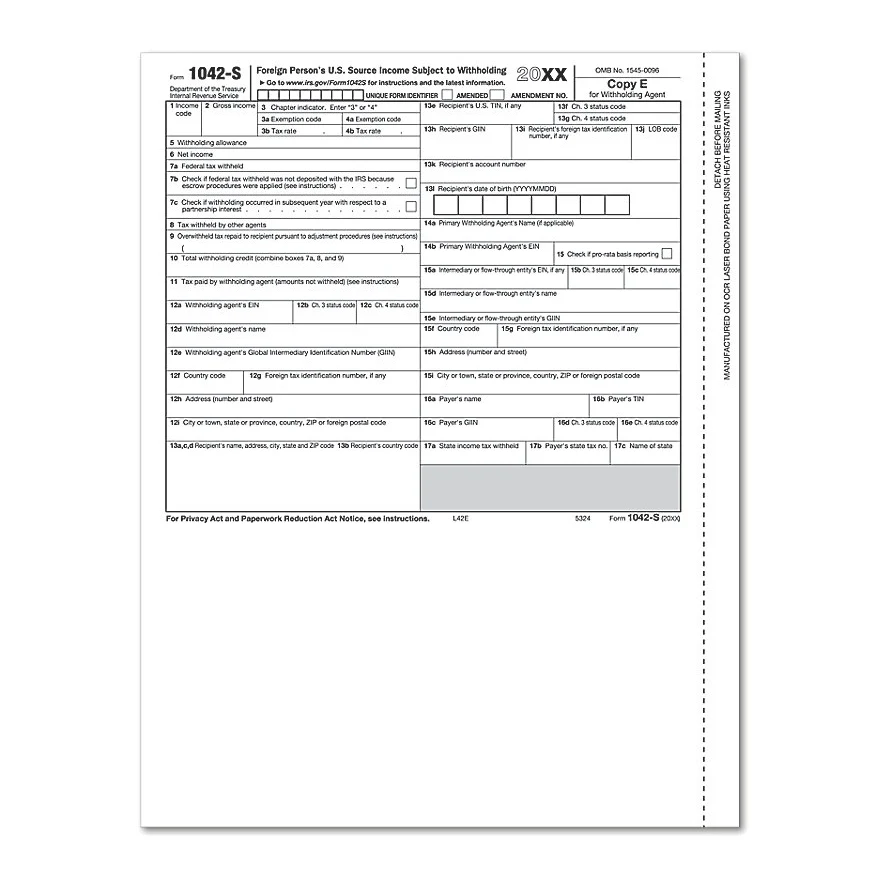 1042-S, Agent Copy E, Laser 1