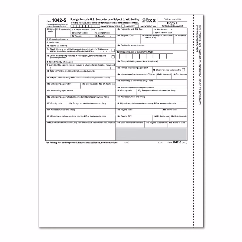 1042-S, Agent Copy E, Laser