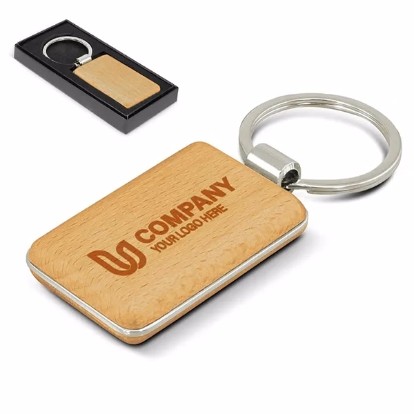 Cosmic Rectangular Wooden Keyring