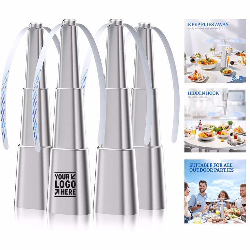 4 Pack Indoor Outdoor Food Tables Portable Battery Powered Food Fans
