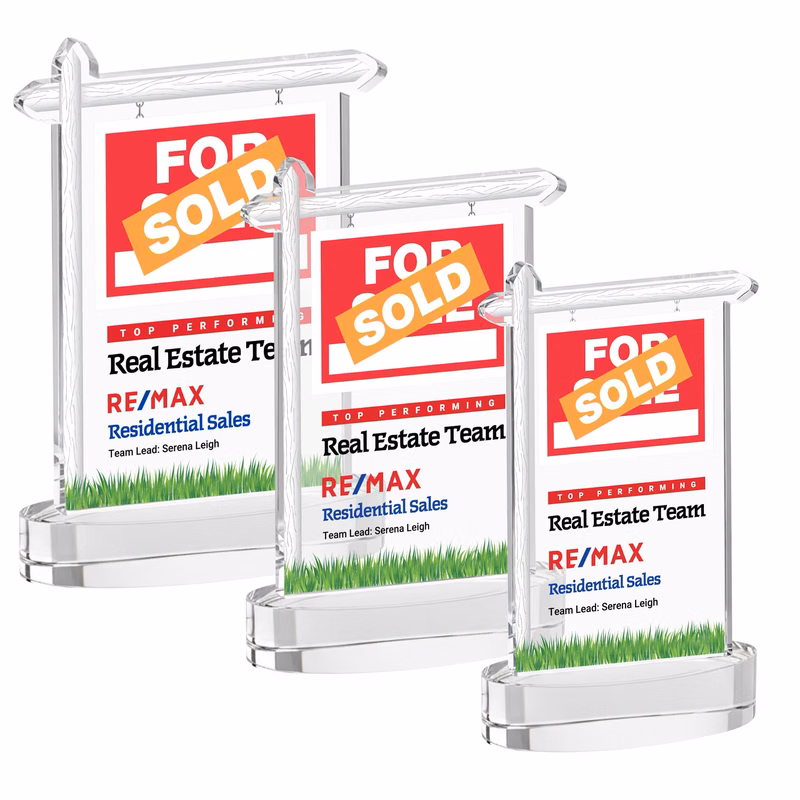 Real Estate VividPrint™ Award on Alberton Base - Clear