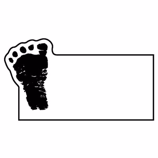 Foot In Rectangle Magnet - Full Color