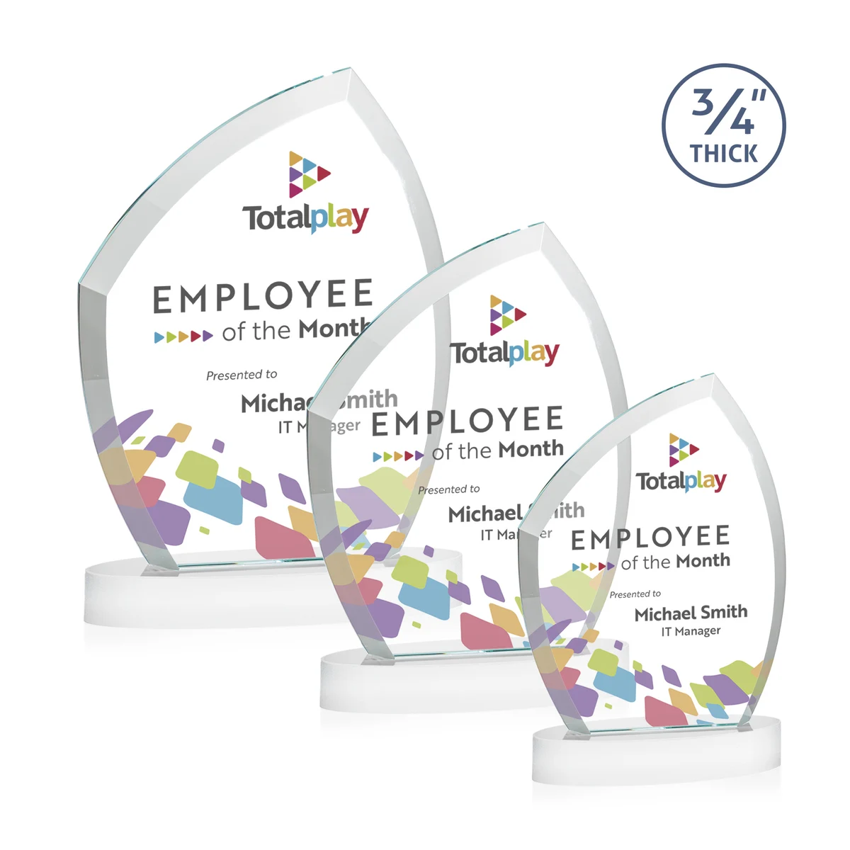 Daltry VividPrint™ Award on Alberton Base - White 1