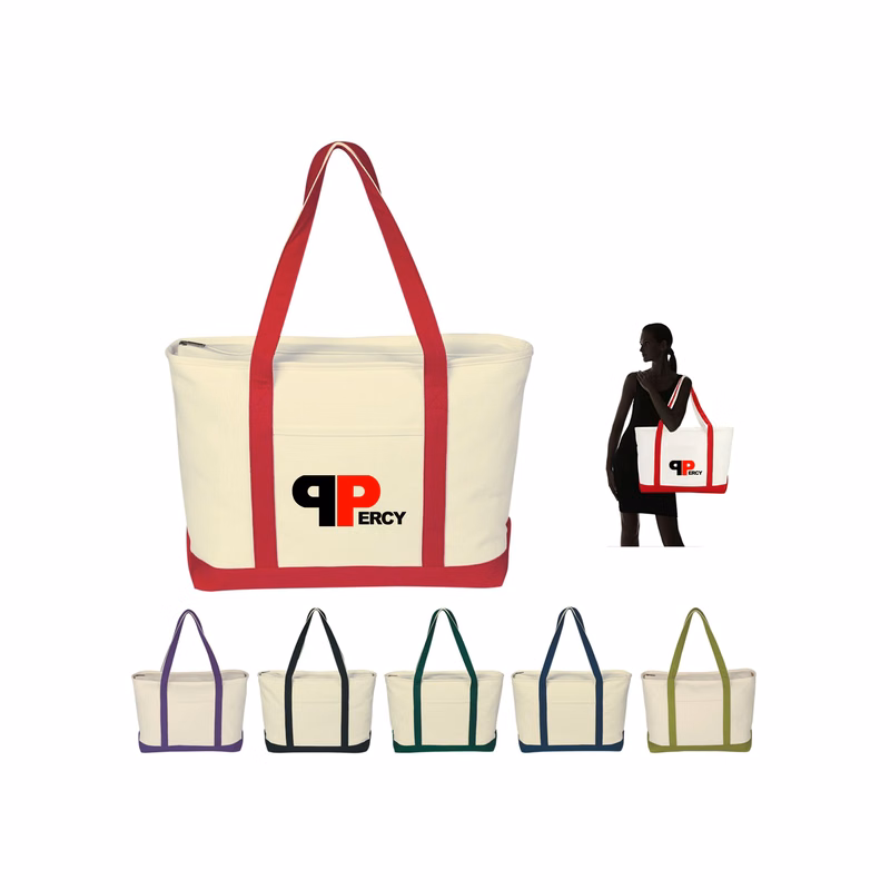 Large Heavy Canvas Boat Tote Bag