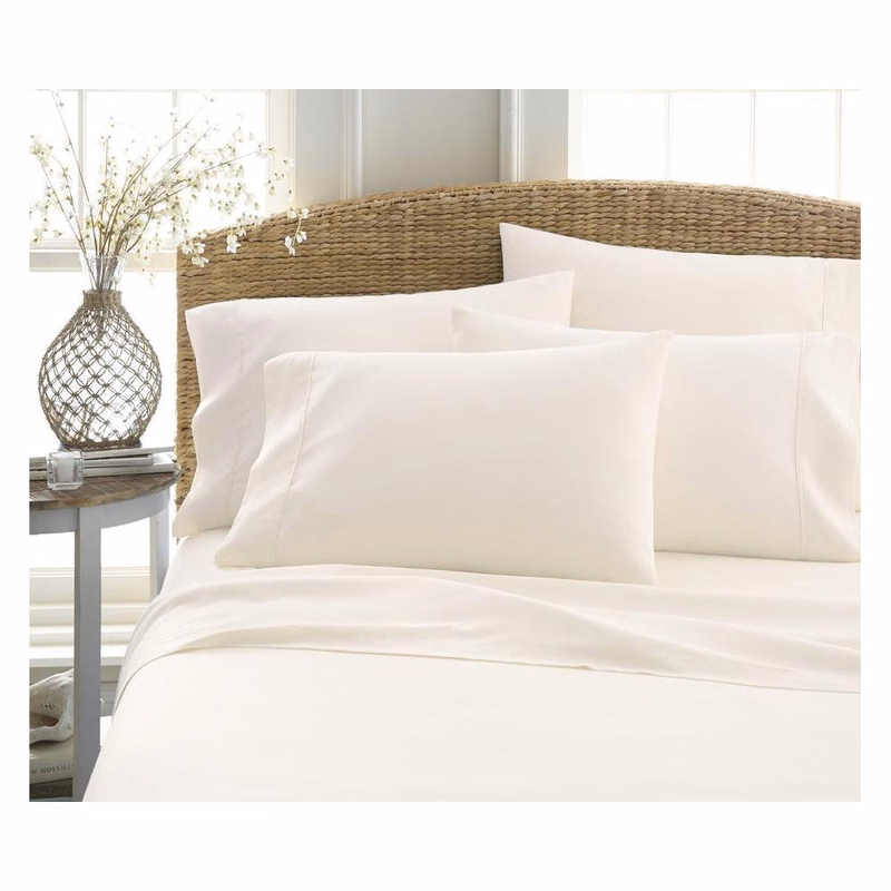 Double Brushed Sheet Sets - Ivory Cali King 6 Piece