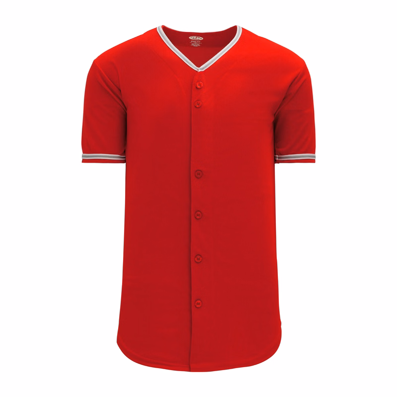 Full Button Baseball Jerseys BA5500-ANA-G01