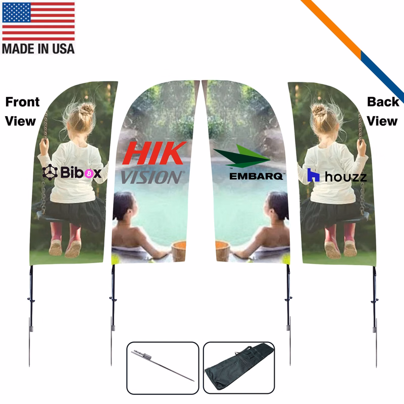 7' Plidor Double-Sided Straight Flag