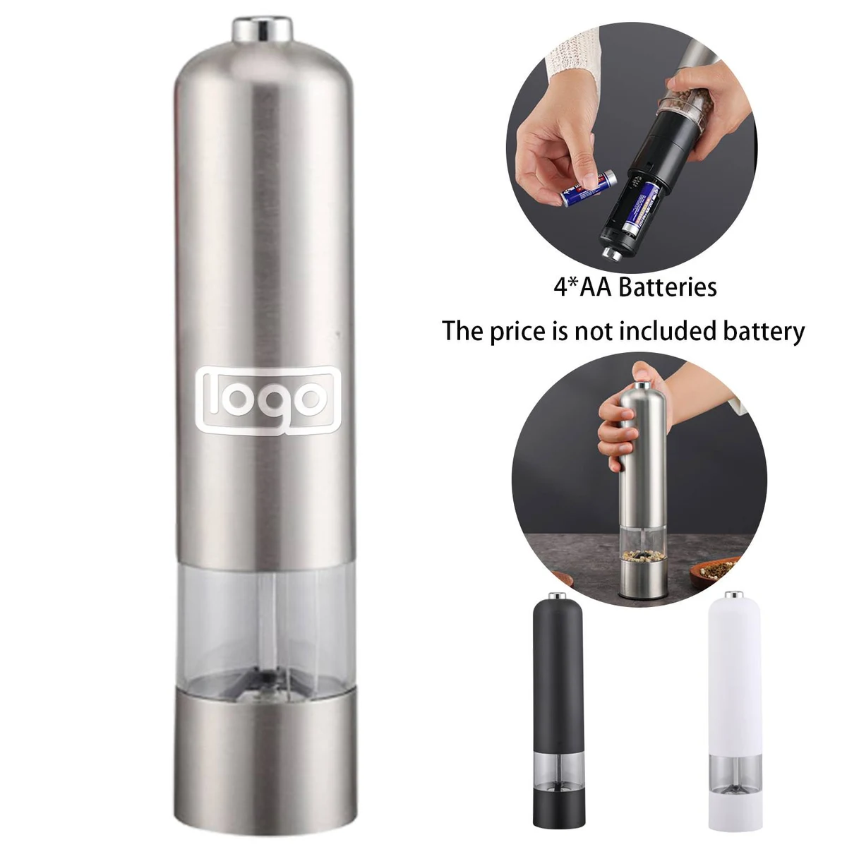Stainless Steel Electric Pepper Grinder 1
