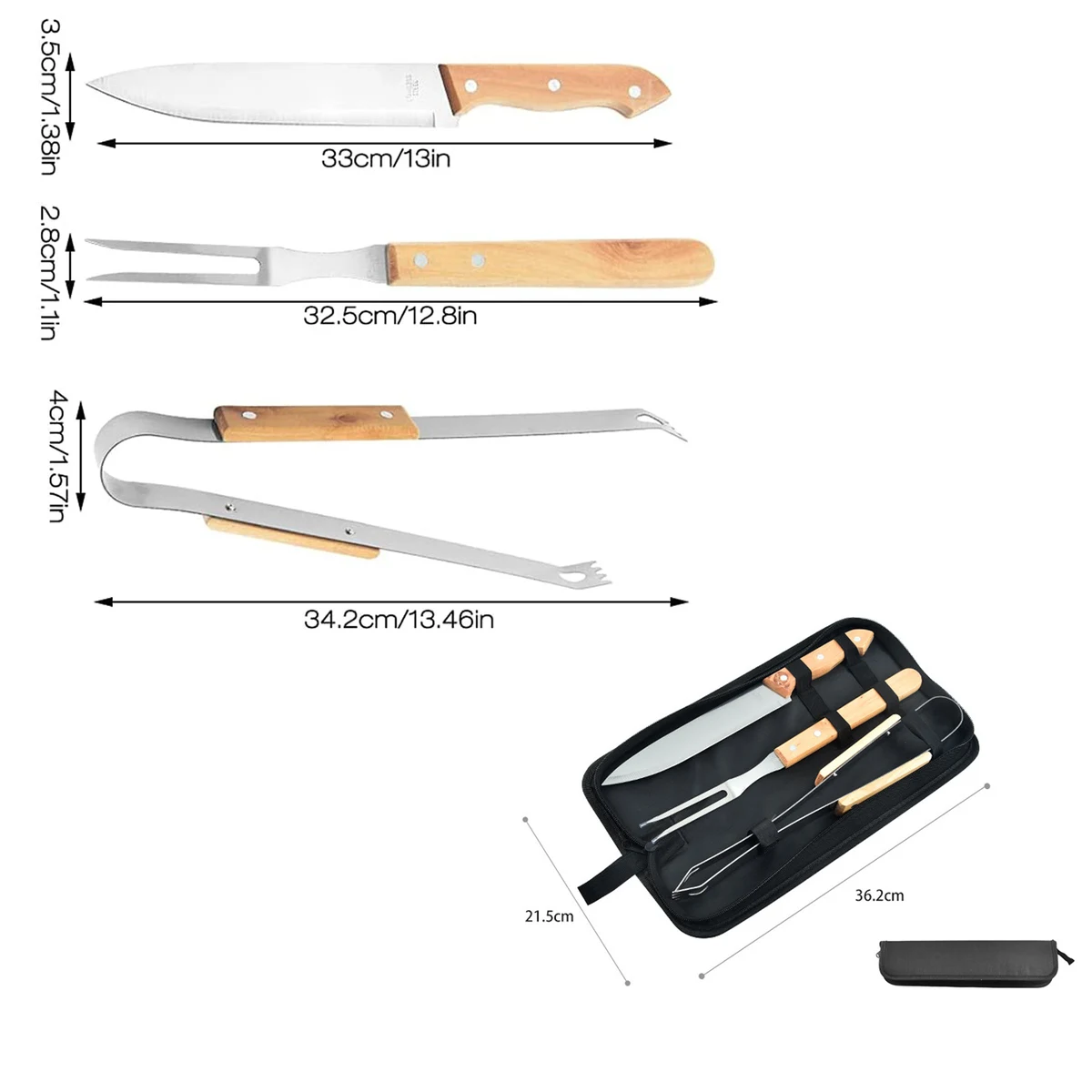 3 Pcs BBQ Utensils Set 1