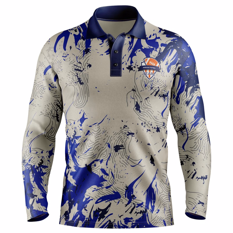 Unisex & Kids' Digital Printed 180G Cotton Long Sleeve Polo