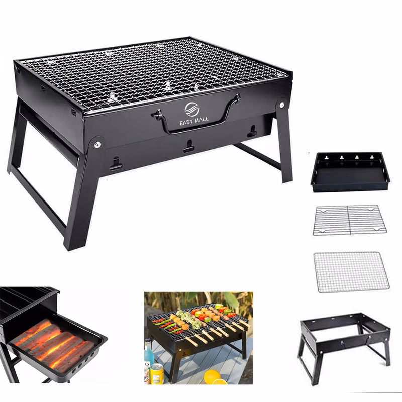 Folding Portable Charcoal Barbecue Grill