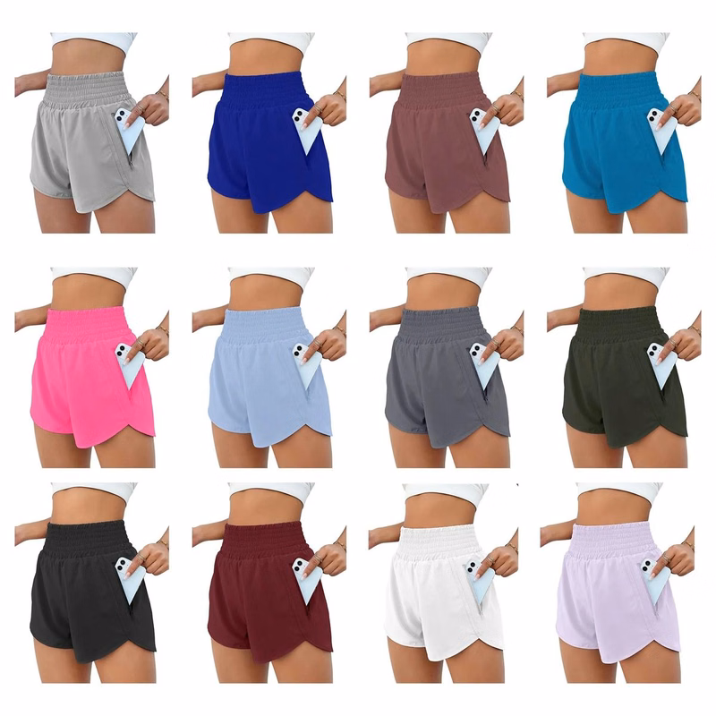 Women's Sports High-Waisted Running Pocket Shorts