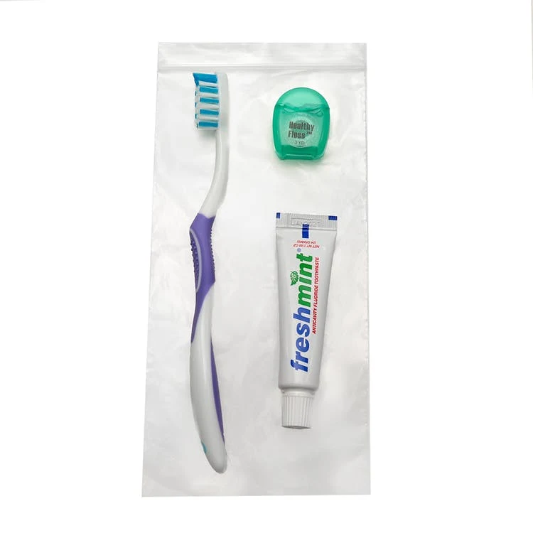 Classic Dental Kits - 4 Pieces 9' Floss Zip Bag 1