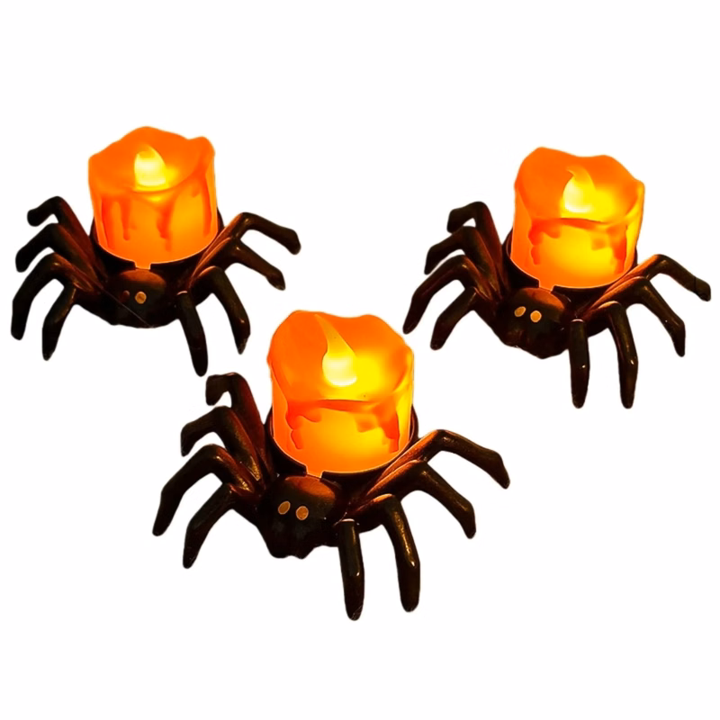 Halloween Lighted Spider Candle Ornament