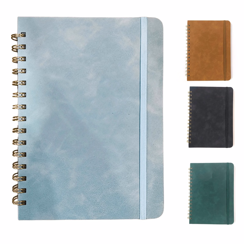 A5 Elastic Closure Spiral Notebook