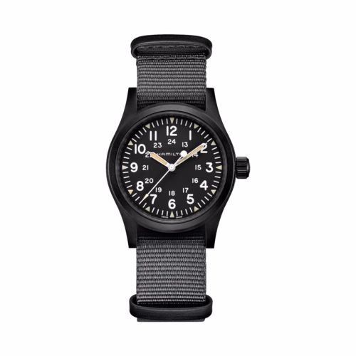 Hamilton Khaki Field Mechanical Black Textile Strap Watch