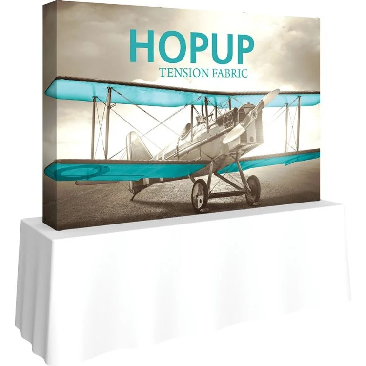 Hopup 8ft Straight Tabletop Display & Fitted Graphic 1
