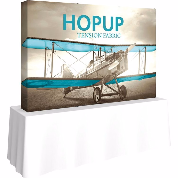 Hopup 8ft Straight Tabletop Display & Fitted Graphic