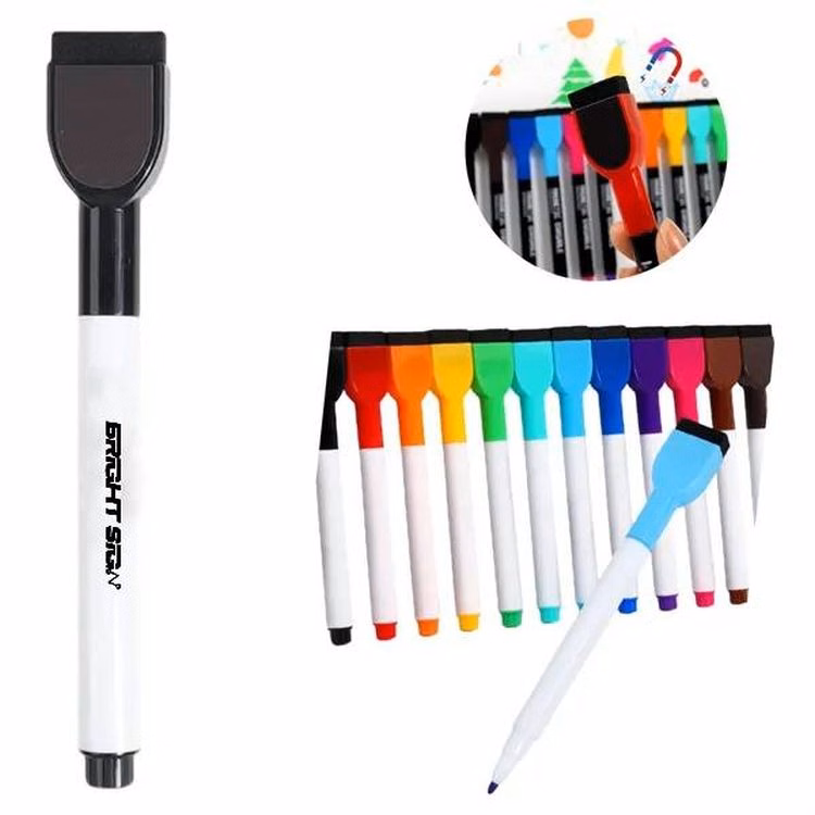 Whiteboard Marker Pen with Magnetic Eraser Cap