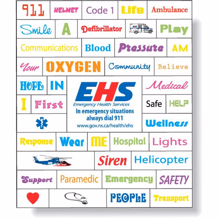 Magnetic Word Set (44 pieces), Digital Full Colour, White Vinyl Topcoat