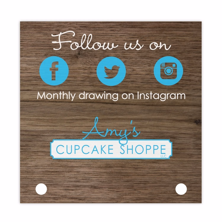 USA Made Eco-Friendly Custom Shape/Size Wood Wall Sign or Plaque (30-34 Sq. Inches)