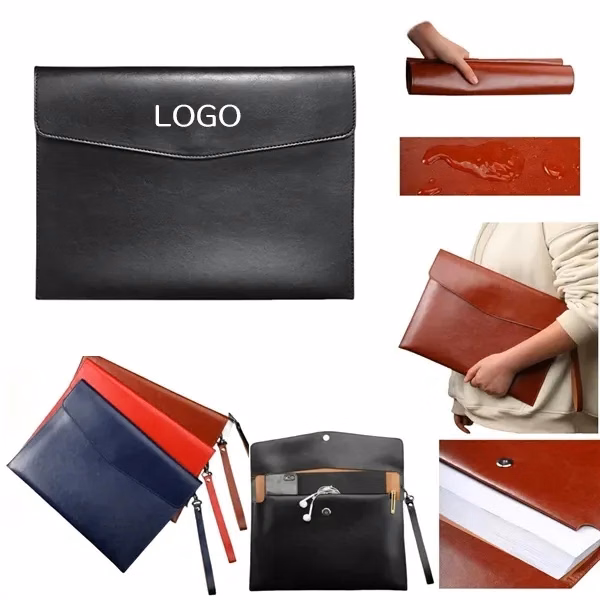 Business Tote with Water-Resistant Faux Leather