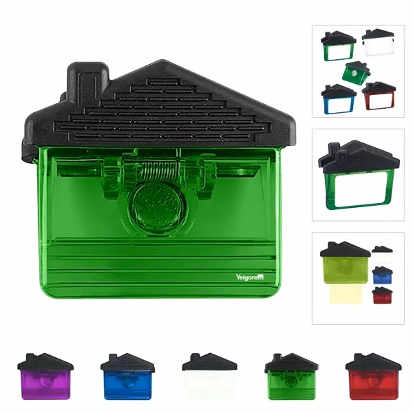 Custom House Shaped Rubber Magnet Clip — Dual Purpose Office & Kitchen Organizer