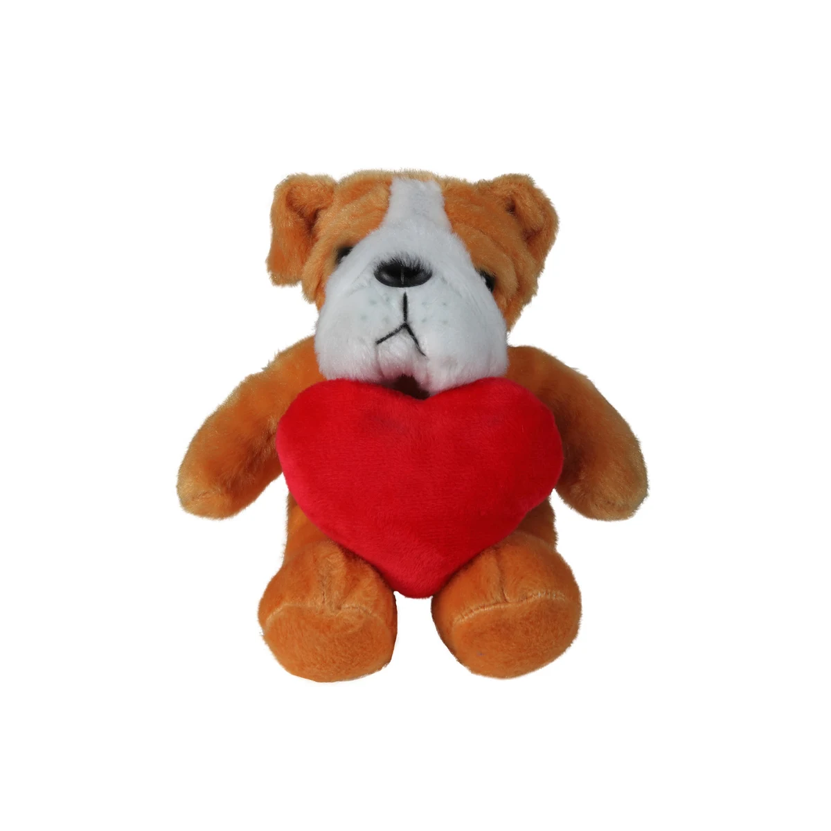 soft plush Bulldog with heart 1