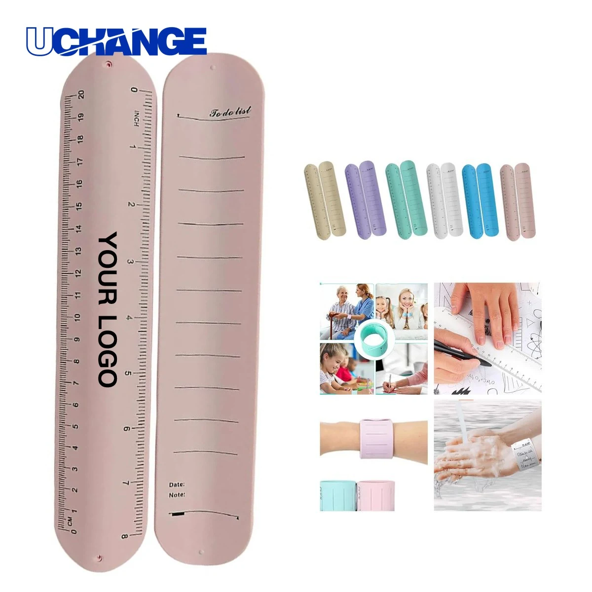 Reusable Memo Band Bracelet with Printed Ruler 1